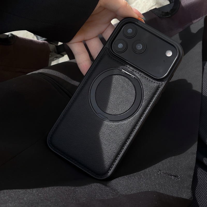 iPhone17promax 回転スタンド携帯電話ケース 360 度磁気ビジネスプレーンレザー落下防止保護カバーに適しています。|undefined