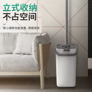 拖把懒人拖地神器家用干湿分离免手洗刮刮乐平板拖把桶一拖净批发