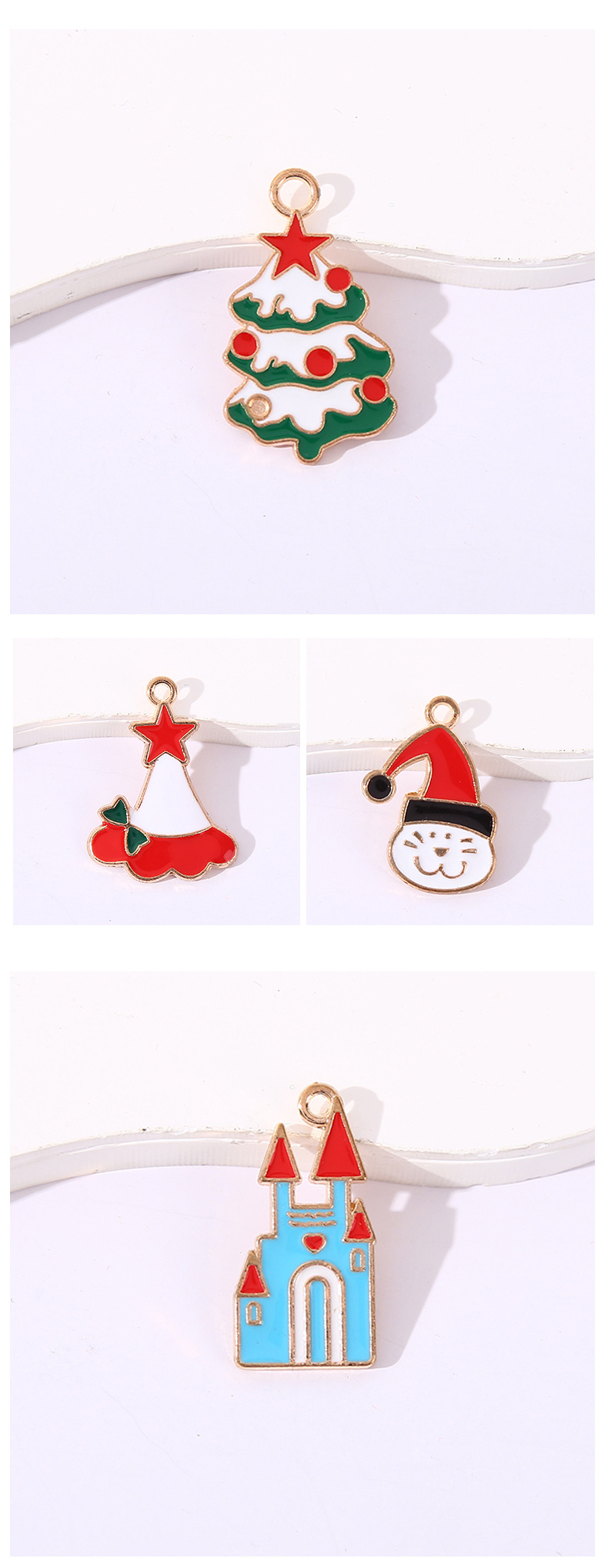 41g Weight Pendant Jewelry Making Type 17*30mm Jewelry Making Size DIY Jewelry Accessories Classification 10 PCS/Package 17*30mm Alloy Christmas Tree Moon Elk Pendant