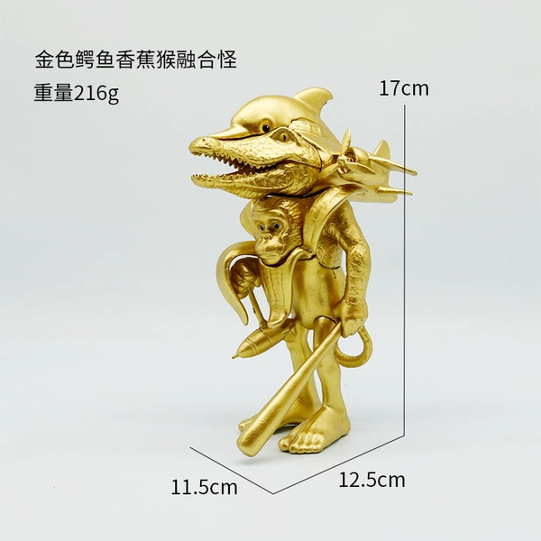 Golden crocodile banana monkey fusion monster