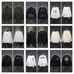CH24ss 新款美潮梵文十字架洗水做旧款短袖男女T恤跨境批发