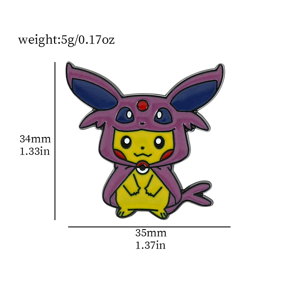 Милая креативная брошь Пикачу, Pokemon мультфильм аниме Pokémon окружение домашнее животное эльф аксессуары