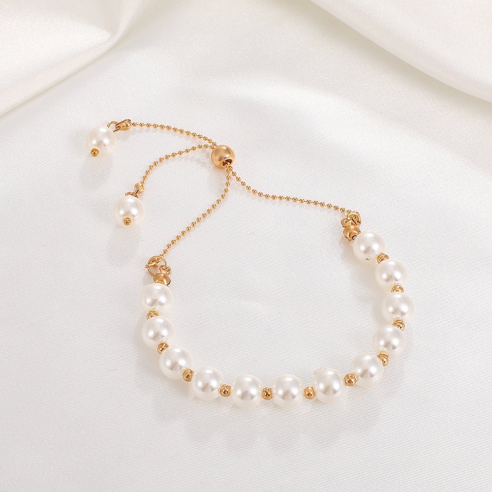 Fashion Round Imitation Pearl Alloy Womenu0027S Bracelets 1 Piece