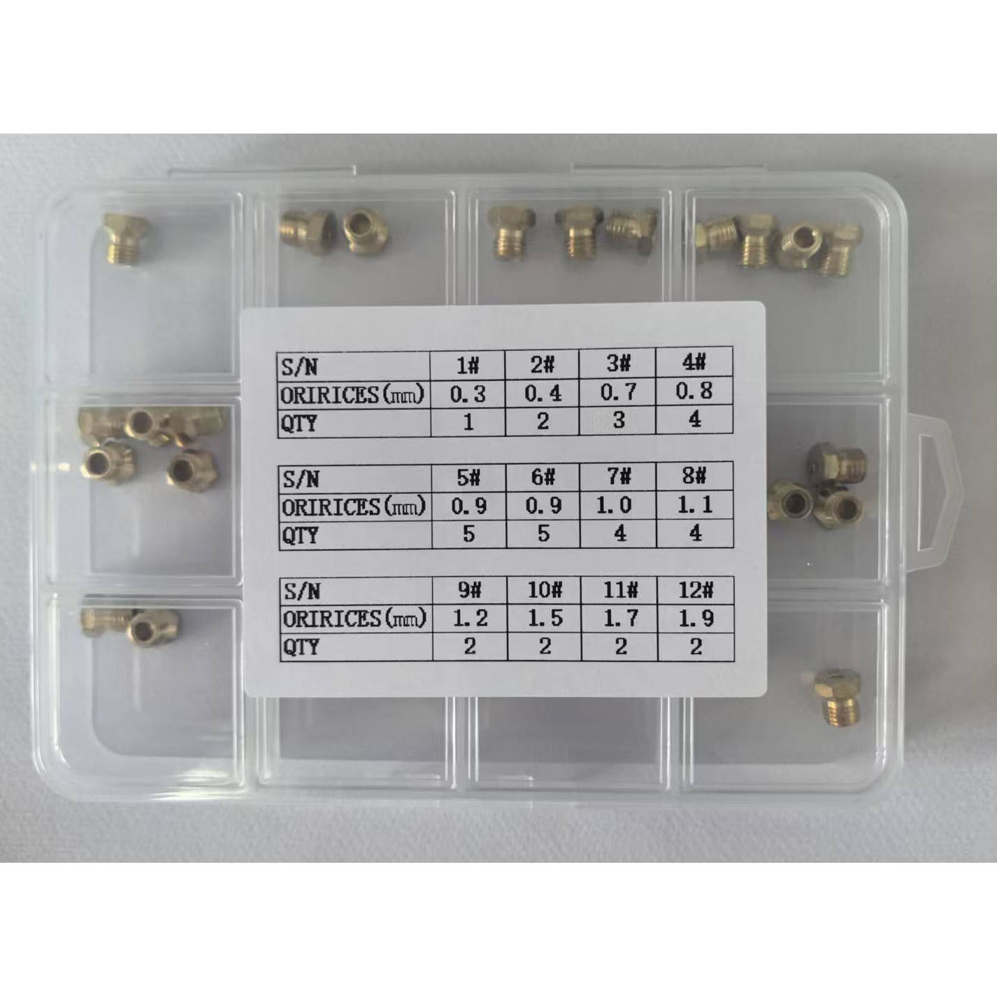 Accesorios SABAF Boquilla de cobre 0.3-0.4-0.7-0.8-0.9-1.0-1.1-1. 1-2. 5-1. 5-1.7-1.9. image 6