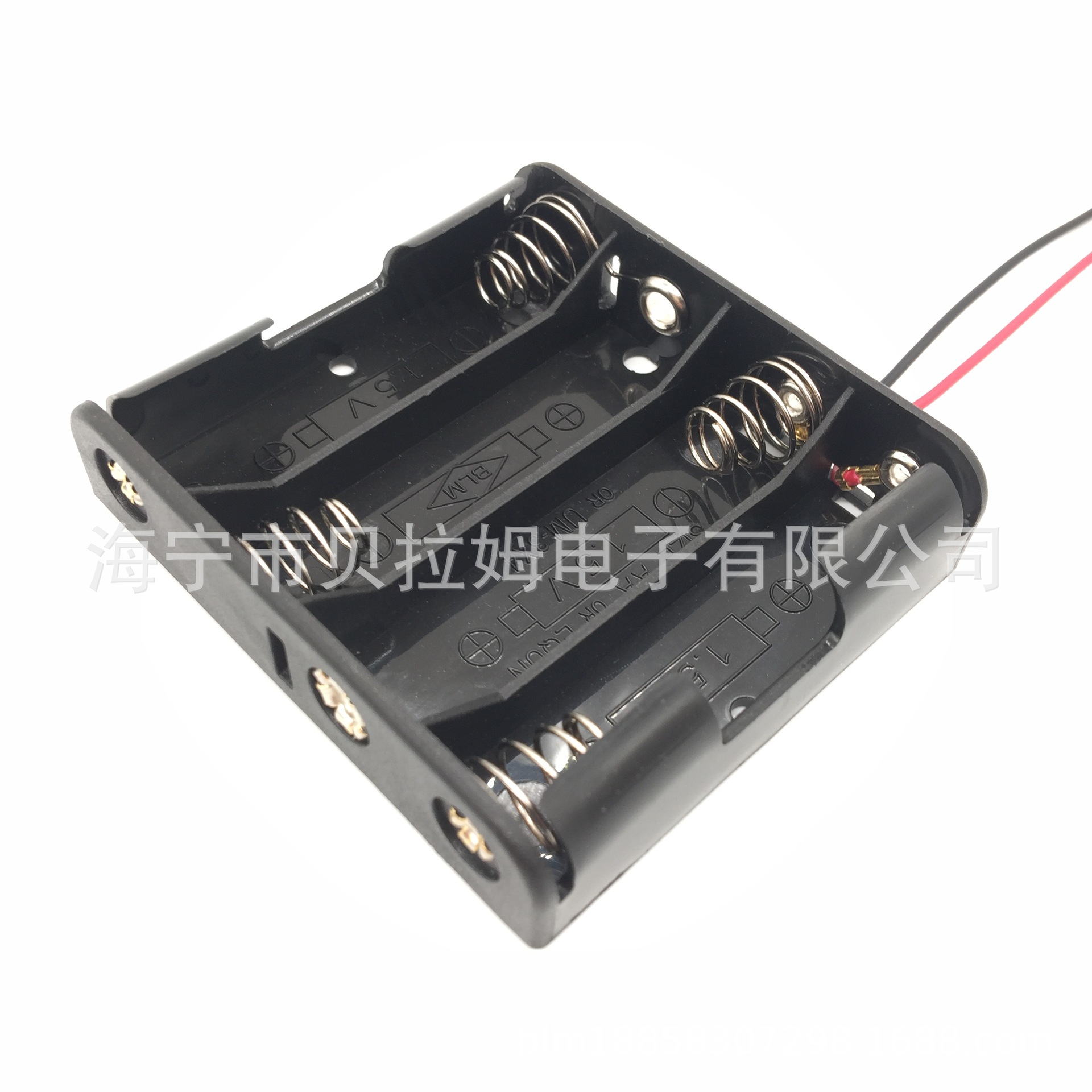 4AA五号四节5号4节UM3X4电池盒 孔距57.5mm 接导线、焊片、电池扣