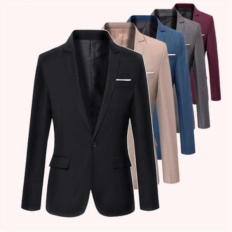 Spring Men's Casual Suit Korean Style Trendy Stylish Thin Wedding Formal Suit Slim Fit Jacket Summer