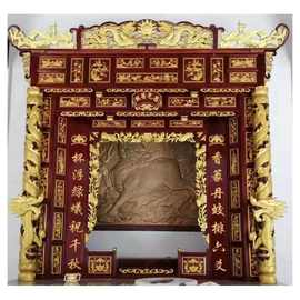 供应寺庙松木制作佛龛 宗祠木雕祖先神位龛道观木雕红木实木神龛