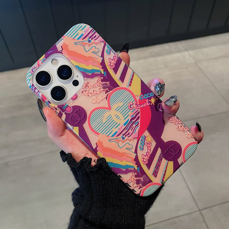 愛をテーマにしたトレンドブランドのキラキラ輝くスマホケース、越境で人気のiPhone17Promax対応、軽やかな高級感のApple16保護ケース|undefined