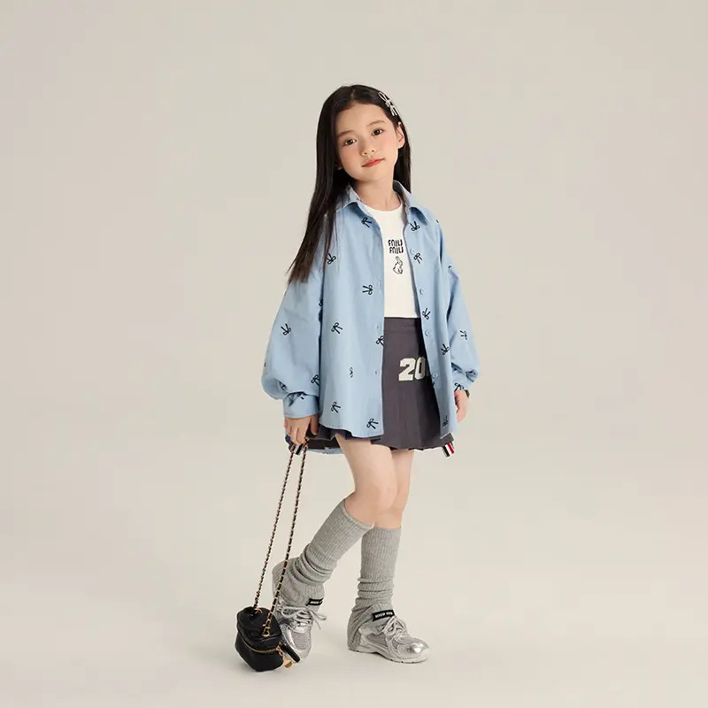 女の子の秋のジャケット 2025 新しい薄い子供服小さな女の子の秋のシャツカーディガン子供の春と秋のシャツ|undefined
