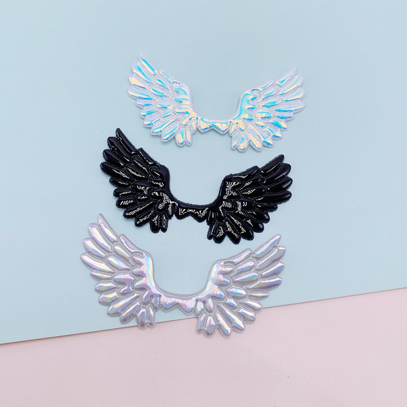 Alas de Ángel de tela láser en relieve ultrasónico DIY accesorios de la joyería accesorios para el cabello calcetines Accesorios de ropa de juguete Decoración