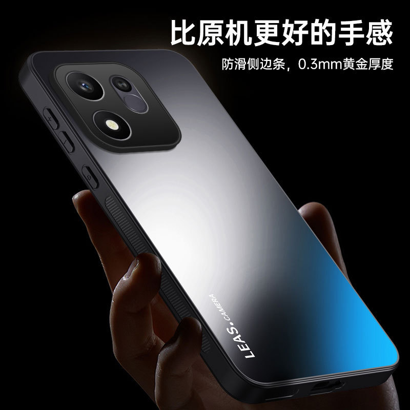 Suitable for Honor 600Smart matte phone case, AG electroplated acrylic business fashion solid color anti-drop protective case