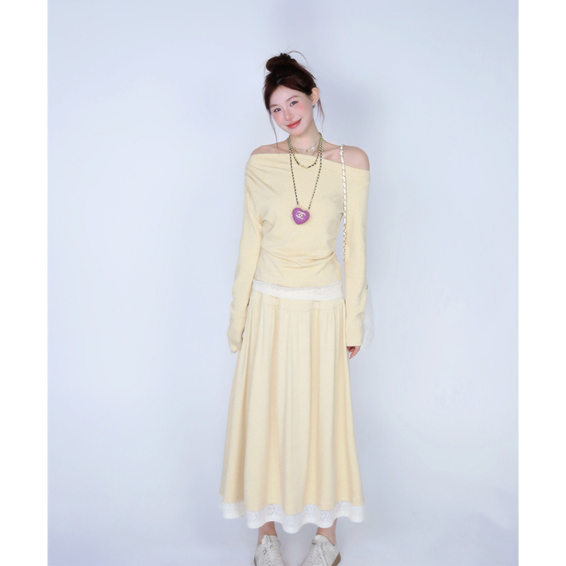 Lace woolen T-shirt