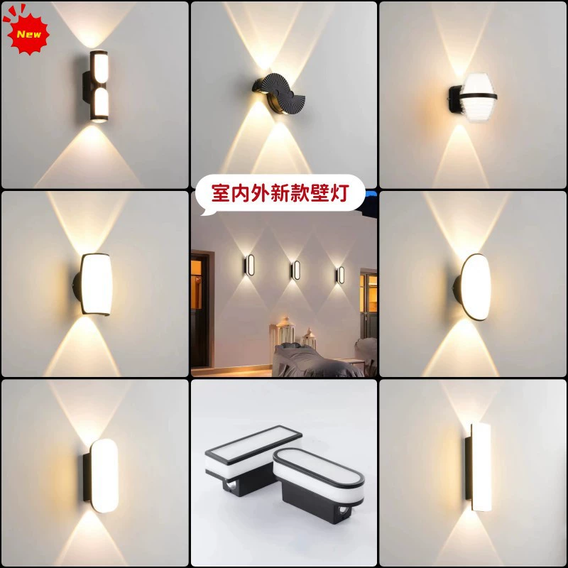 Открытый водонепроницаемый проход прямоугольный настенный светильник новый стиль настенный светильник в скандинавском стиле простой свет Роскошная алюминиевая прикроватная лампа для спальни