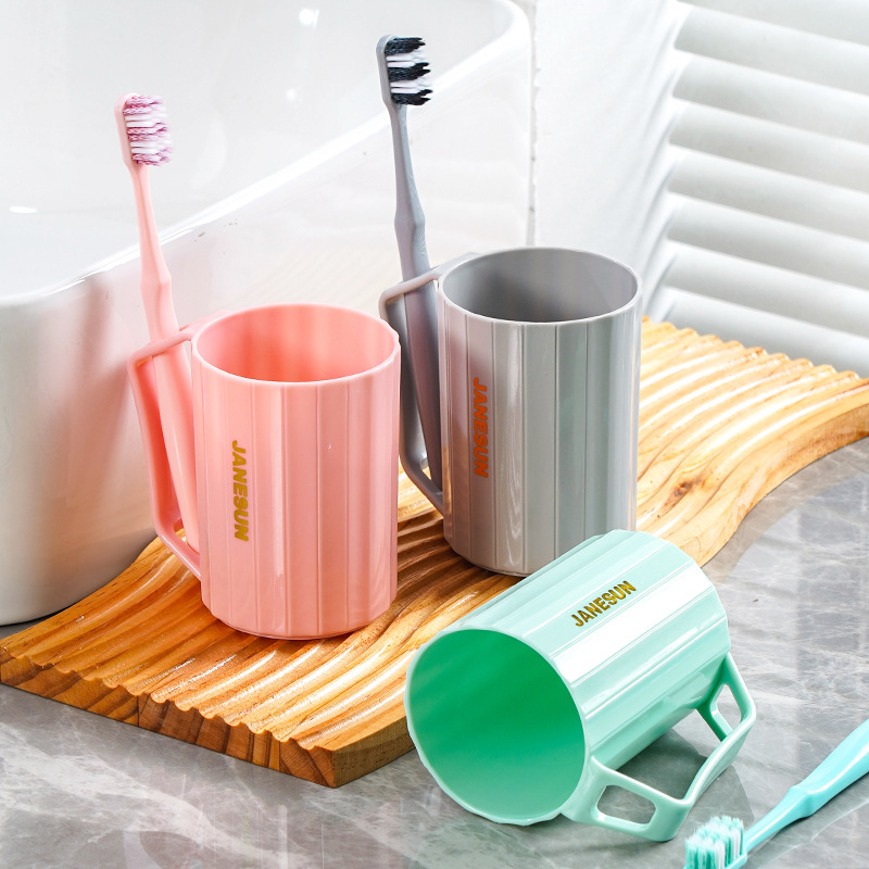 Minimalist Toothbrush and Mouthwash Cup Set, Good Quality Light Luxury Couple's Gift Home Use Tooth Cup and Brush Cup