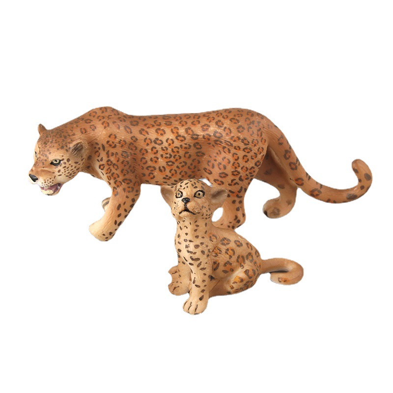 Amazon simulación modelo animal juguete Golden Leopard muñeca decoración simulación animal arena Mesa modelo escena
