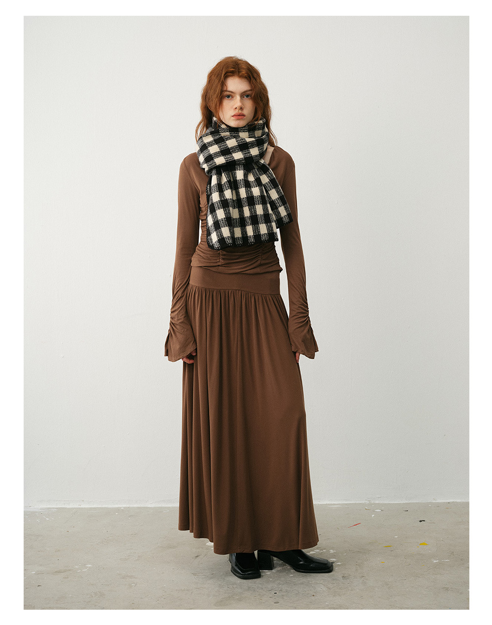 Weicher Schal Aus Kunstkaschmir Für Damen Mit Karo-muster_voghion.com