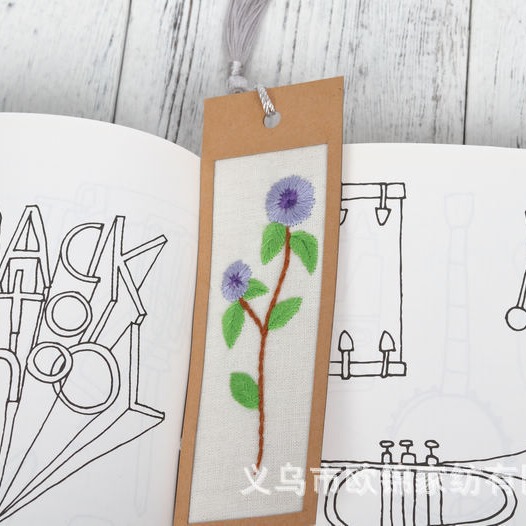 Hecho a mano DIY tela principiante europeo bordado flores y plantas material paquete kit costura traje bordado marcador