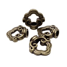 黄铜电镀青古铜色藏式复古经书扣底环吊环吊坠 DIY配饰配件