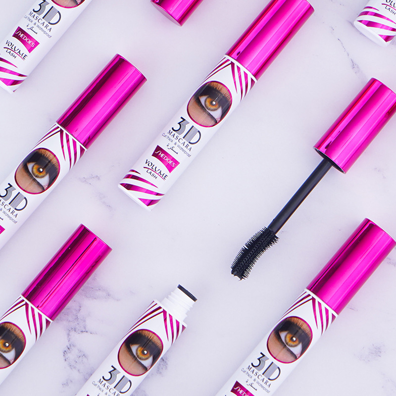 Shedoes estereoscópico 4D impermeable denso anti-transpiración no se desvanece rímel rosa fabricantes de maquillaje de exportación transfronterizos