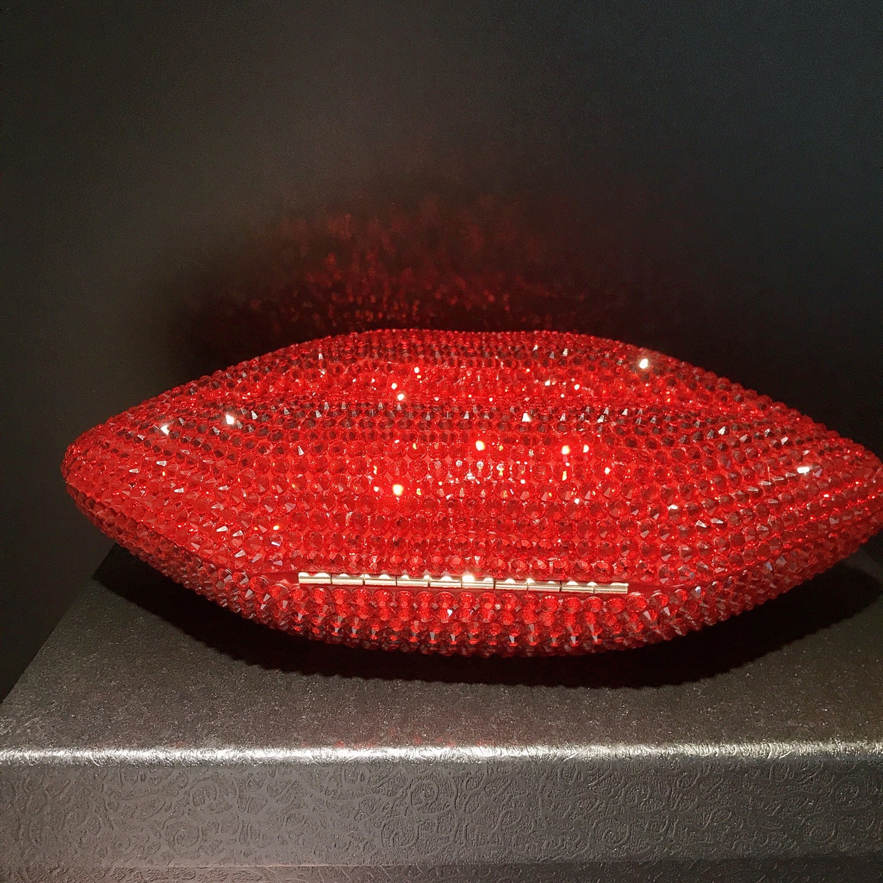 Túi clutch nữ cầm tay đính đá phong cách Âu Mỹ — Màu đỏ chi tiết 4