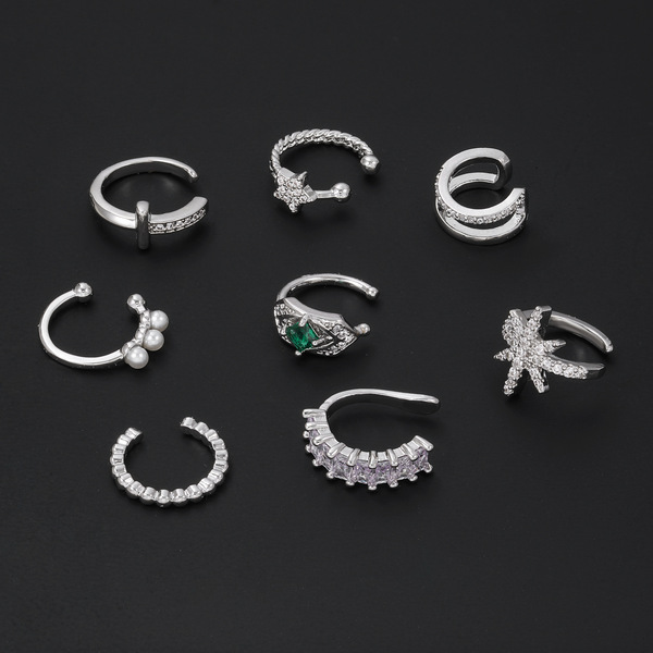 Geometric small design earrings from pearl