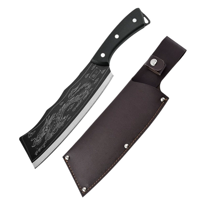 Нержавеющая сталь с рисунком дракона кованый нож для резки дракона
