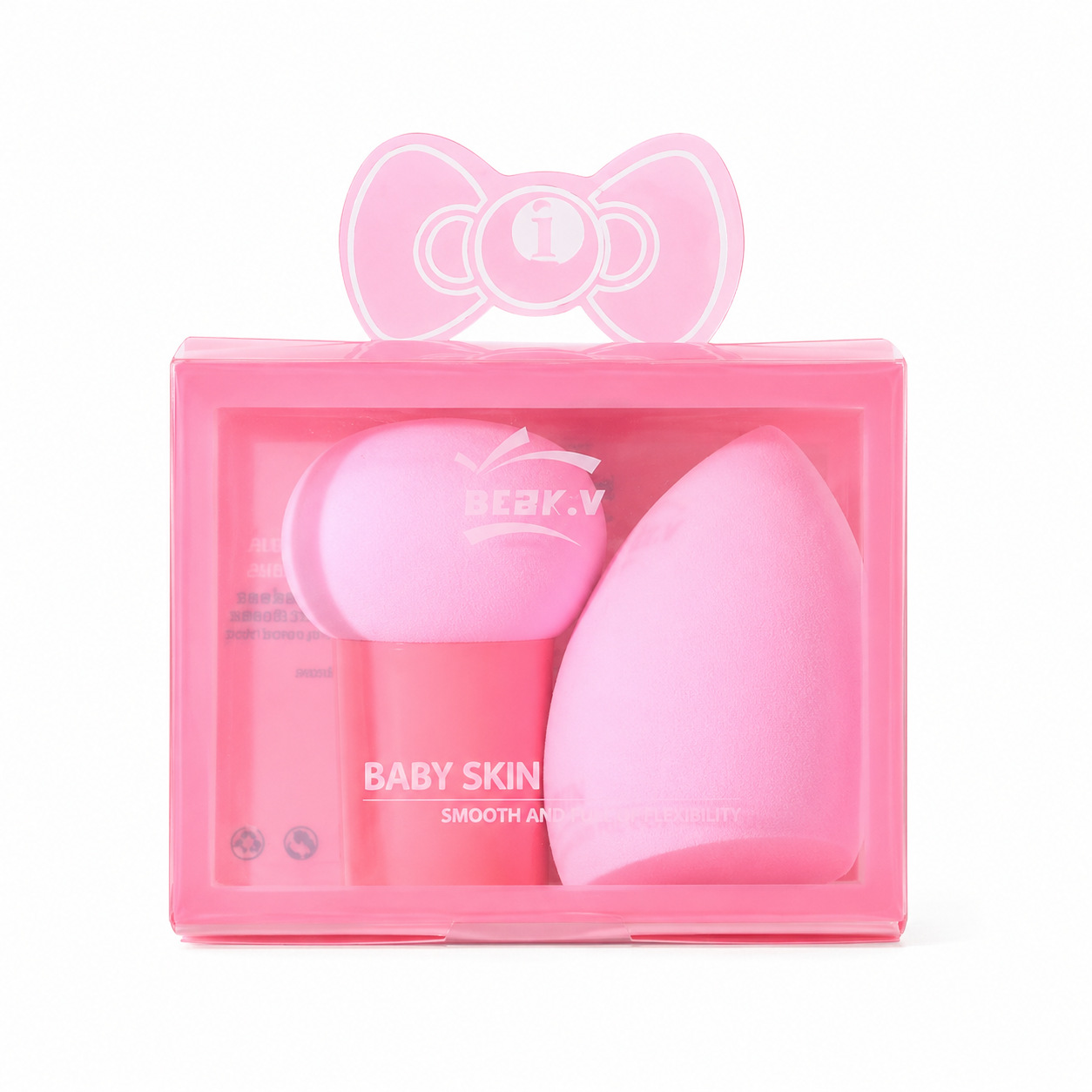 Paquete de 2 esponjas de maquillaje en forma de hongo, empaquetadas individualmente, ultra suaves, que no absorben polvo, esponja de maquillaje tipo cojín, herramienta de belleza para crema BB.