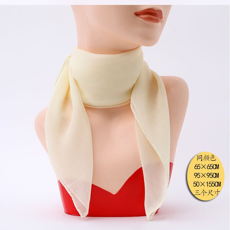 Solid color shiffon handkerchief