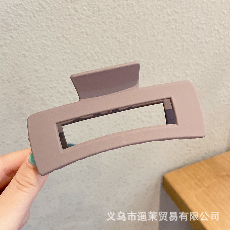 咖色磨砂抓夹女2025年新款发夹后脑勺大号发量多鲨鱼夹子发卡头饰|undefined