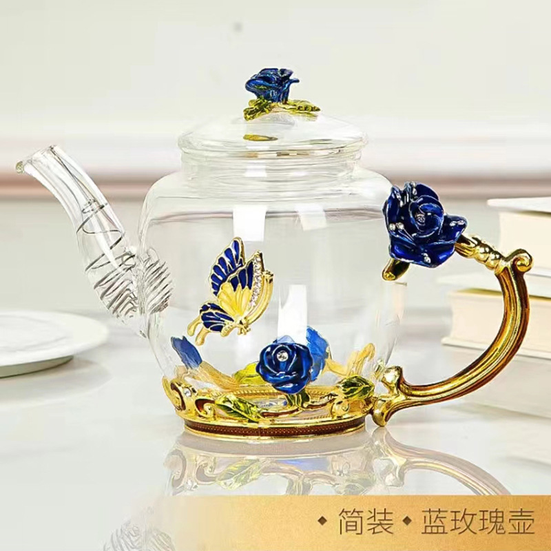 파란 장미 냄비