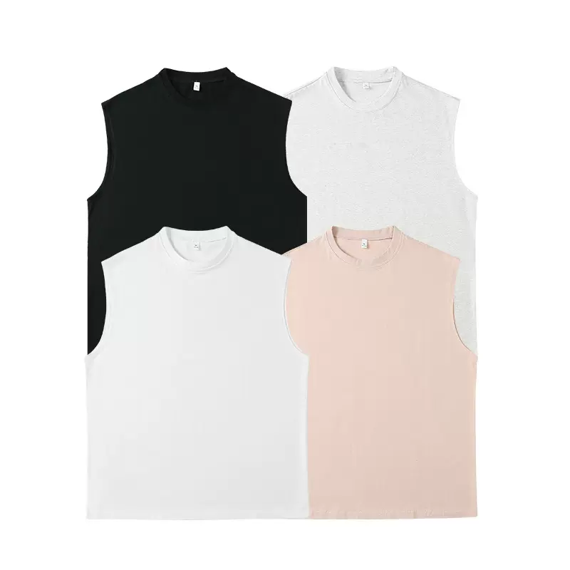 韩路男装 质感无袖T恤男夏季新款坎肩休闲宽松运动背心可供二开q