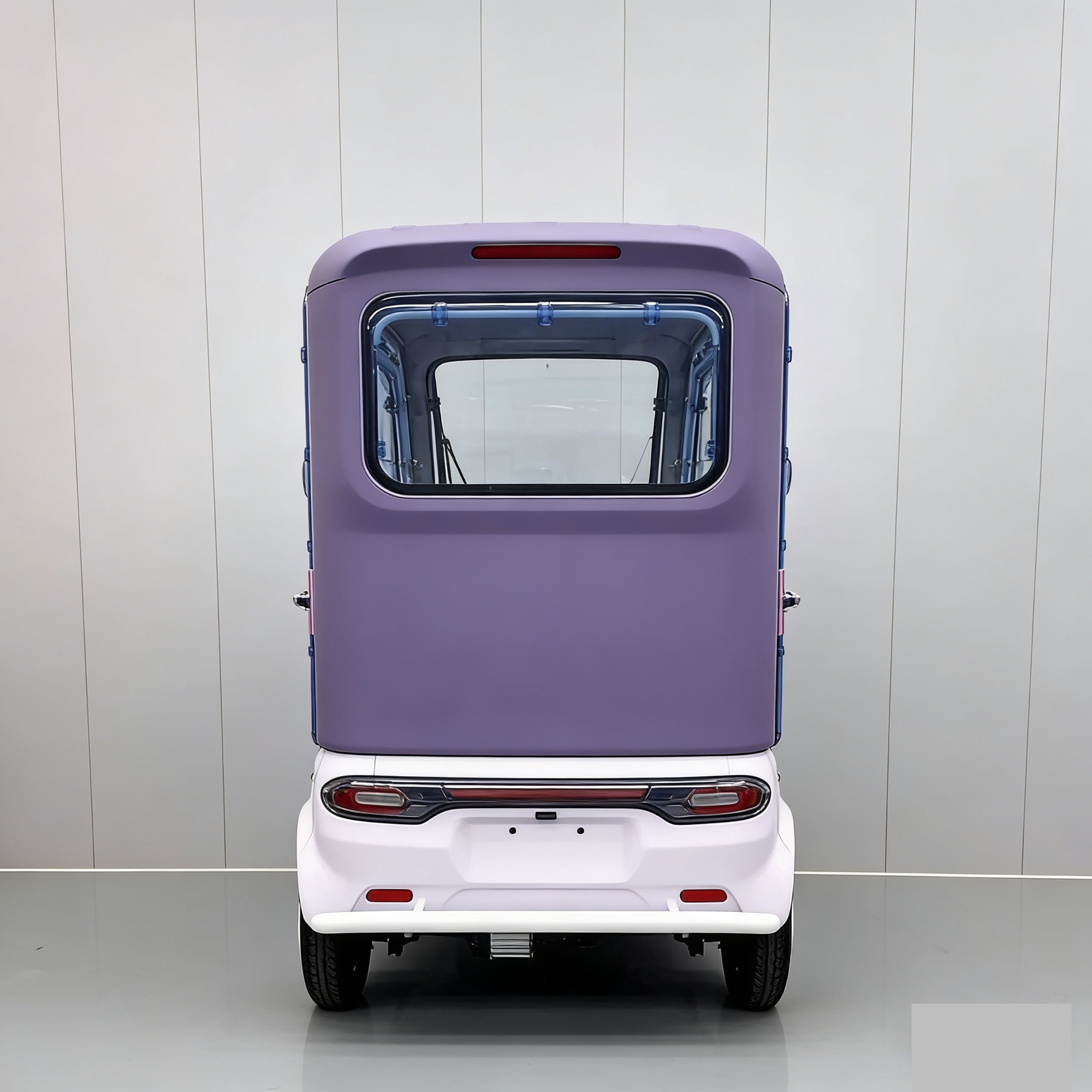 Triciclo eléctrico de alta potencia de dos filas de asiento pequeño para niños de transporte de pasajeros y mercancías sellado completo