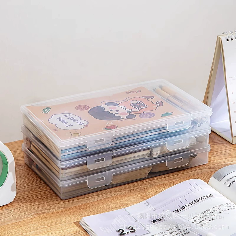 Table rectangular small storage box, transparent lipstick