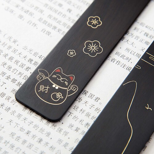 Wooden Bookmark Gift Box Exquisite Handcrafted Solid Wood National Trend Creative Simple Literary Style Bookmark Gift Set Wholesale