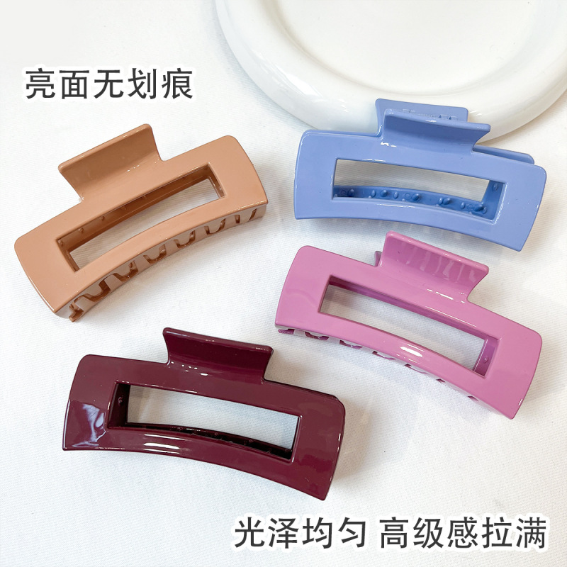 跨境发夹软硅胶方形鲨鱼夹大号发抓无划痕后脑勺盘发发饰无痕大号|undefined