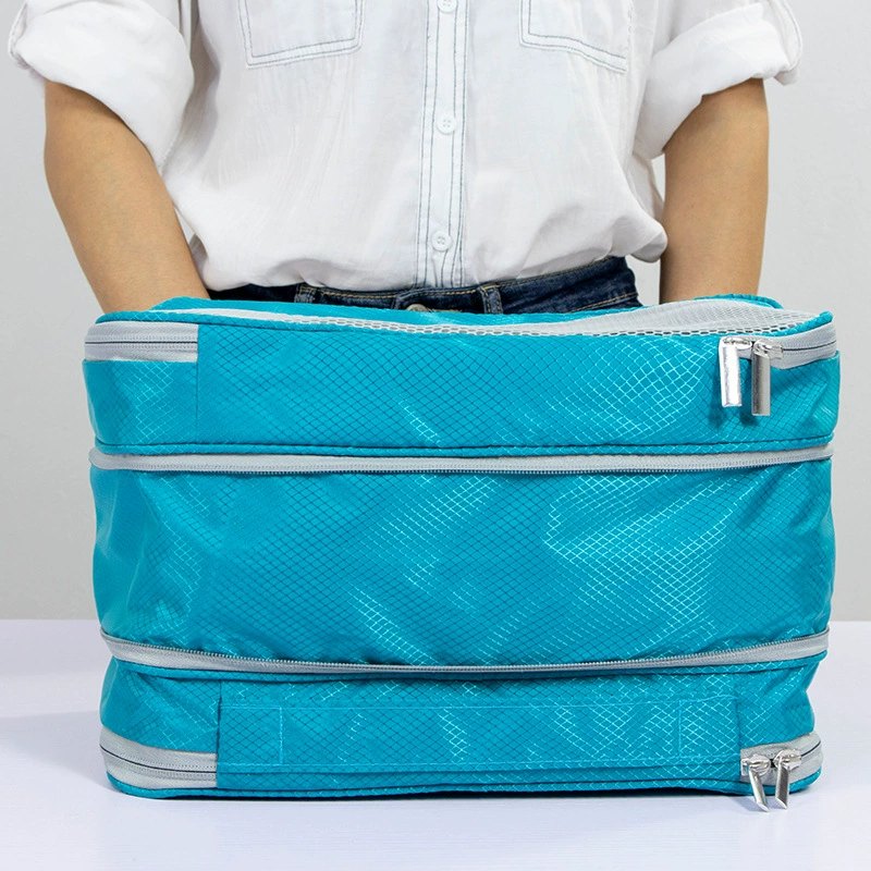 Домашняя двухслойная сжимаемая дорожная компрессионная сумка Домашняя Складная компрессионная сумка для хранения Большая емкость Водонепроницаемая трансграничная