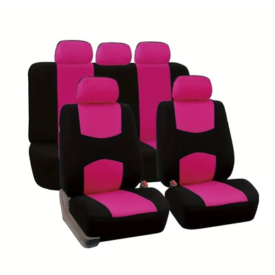 Cross-Border Hot-Selling Mexican, European, and American – Universal seat cover - rose-pink-2-piece-set-front-single-seat