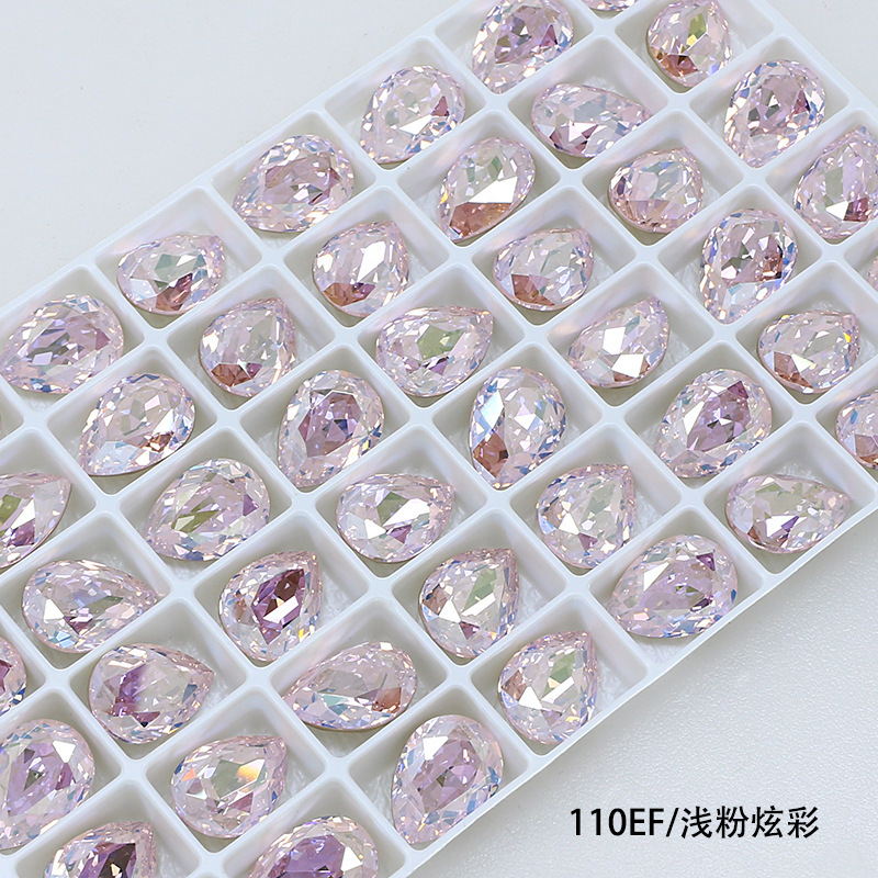 東洲水晶k 9ガラスドリル水滴尖底ドリルdiyアクセサリーアクセサリードリル服装靴バッグ立体装飾ドリル|undefined