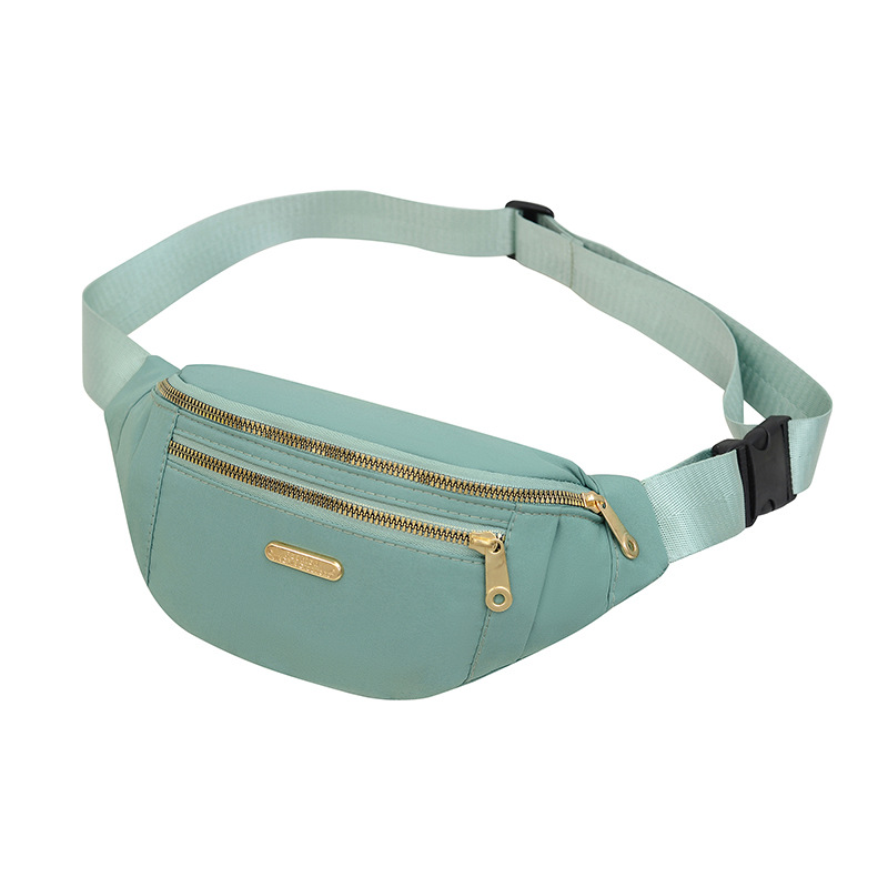 Bolso de cintura al por mayor de gran capacidad coreana bolso de cintura de moda de mujer doble cremallera bolso de cintura de teléfono móvil bolso de pecho de mujer