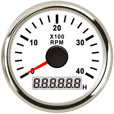 Connects to Speed Sensor, automobile instrument - silver-edge-white-background-0-4000rpm