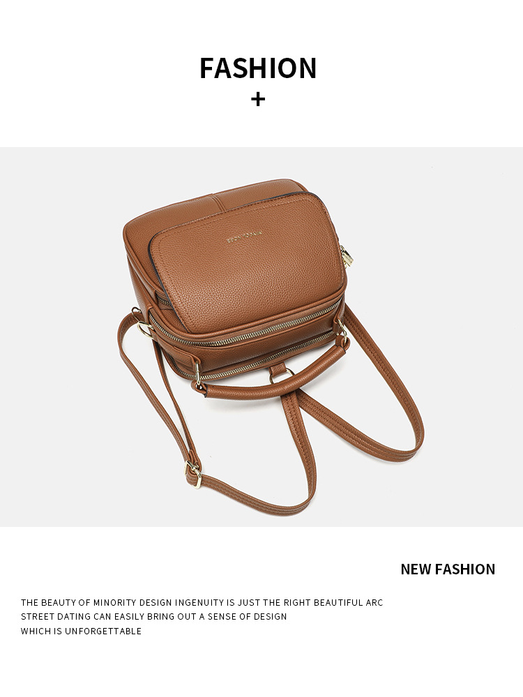 High Quality Women's Casual Backpack With Lychee Pattern Handbag For Commuting Women_voghion.com