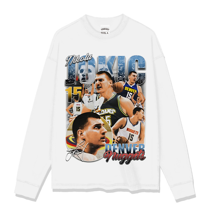 Yorkichi American Star camiseta callejera hip-hop marca de tendencia impresión retro hacer viejo lavado pesado suelto mangas cortas