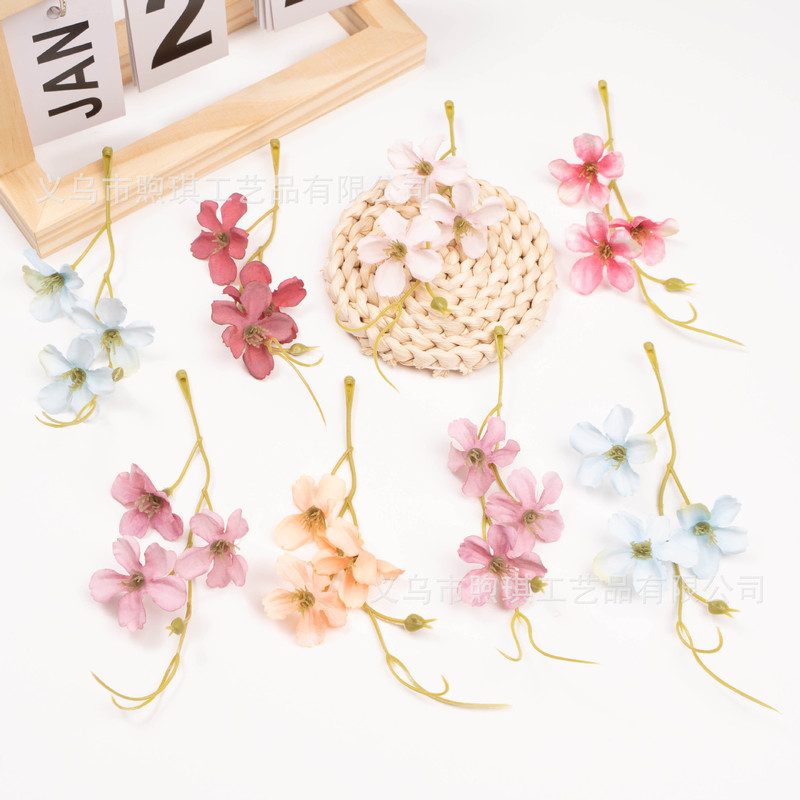 Best-Selling Ins-Style Artificial Pea Flower DIY Handmade Straw Hat Wreath Material Hair Accessories