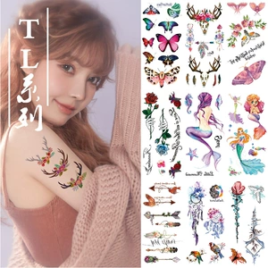 TL Series Waterproof Mermaid Tattoos - Half Hand Crafted Half Machine Printed with Logo Option