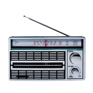 ManufACturer Sells 1202AC Hand-adjustable Pointer Portable FM/AM/SW Multi-band with Shoulder Straps Old-fashioned Retro Radio