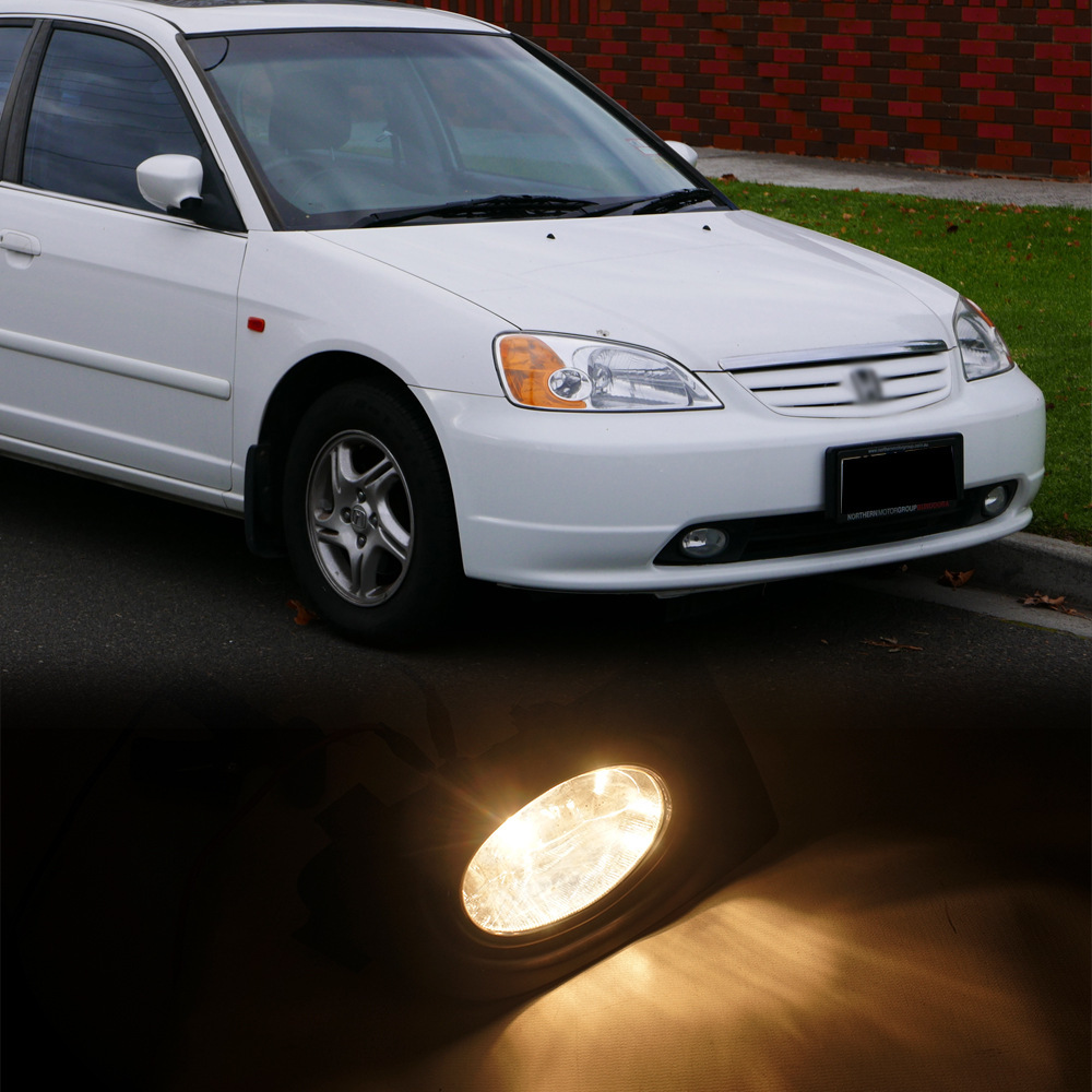 Aplicable a Honda Civic 01 - 02 años antiguo conjunto de lámpara de niebla delantera luz diurna conjunto de lámpara de barra delantera