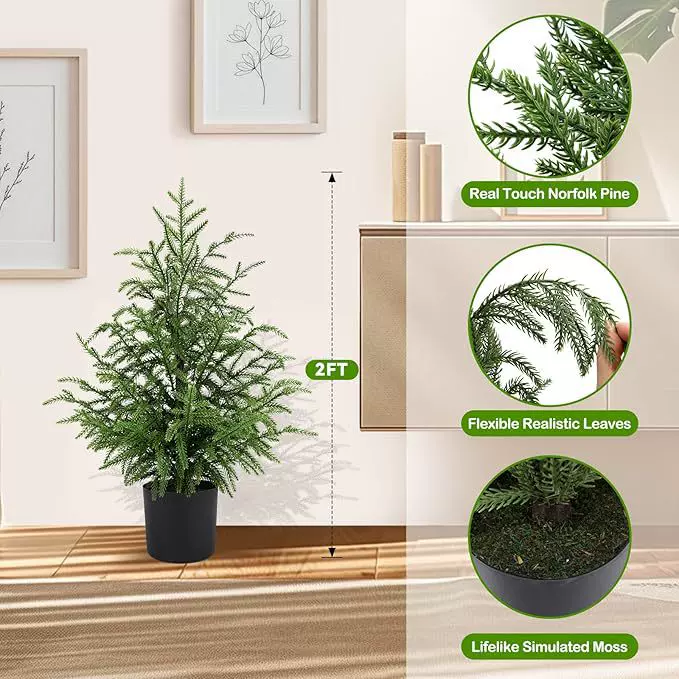 2025新款圣诞树套装圣诞节装饰品亚马逊跨境爆款手感松针台面现货