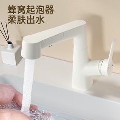 クロスボーダー白色昇降回転洗面器蛇口トイレ冷熱洗面器洗面器引き出し式多機能