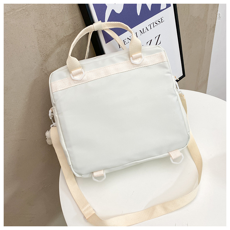 Book bag, handbag, canvas bag, large-capacity crossbody bag for girls, single-shoulder bag for primary school students, tutorial bag for classes, tutoring undefined