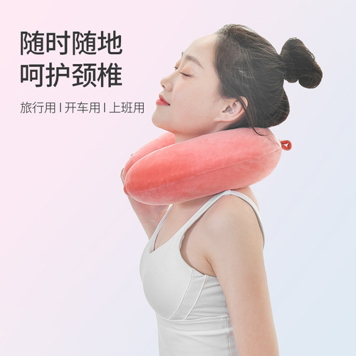 Wholesale U-shaped pillow, customized logo, office lunch break pillow, neck pillow, travel neck pillow, airplane car U-shaped pillow